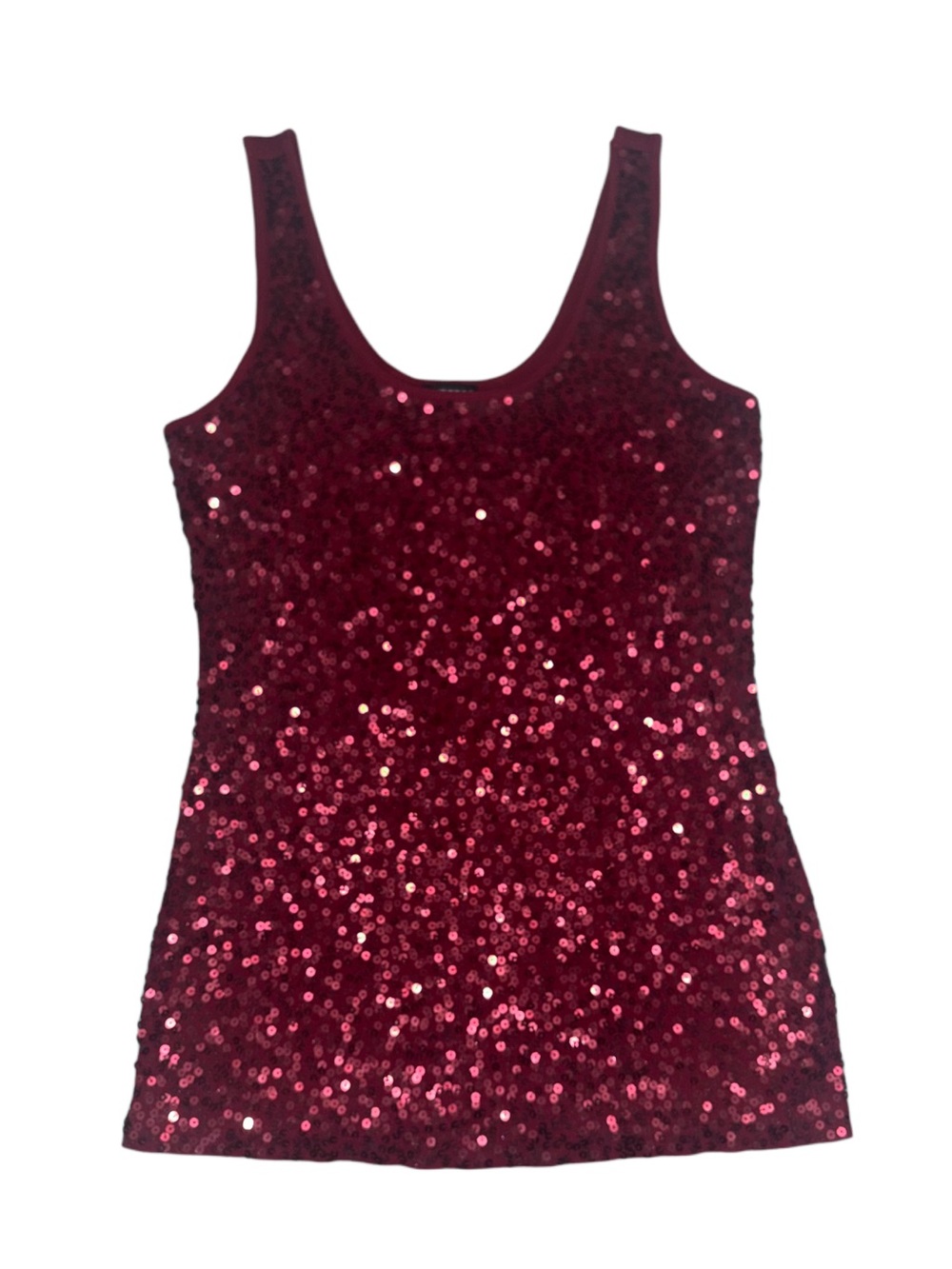 Express Red Sequin Tank Top